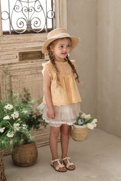 FLO29｜(75-140) 鏤空蕾絲邊背心4