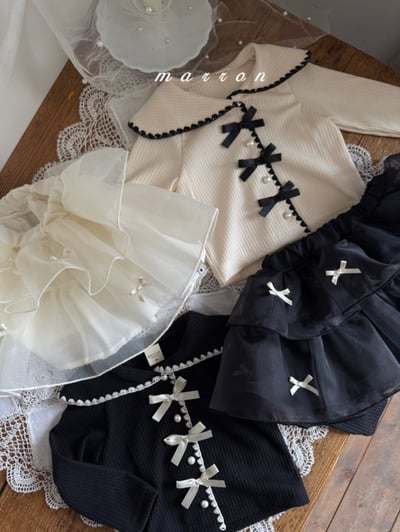 Marron21｜(1y-6y) 蝴蝶結層次澎澎裙14