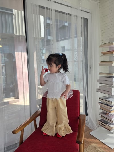 Color15｜(75-115cm) 細肩薄紗背心12