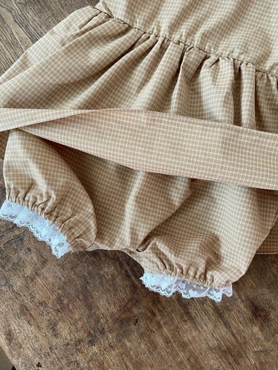 Anne Shirley20｜(3m-22m) 1色格紋蕾絲邊連身褲4