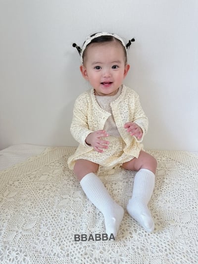 BBABBA01｜(60cm-83cm) 2色小花蕾絲開襟外套8