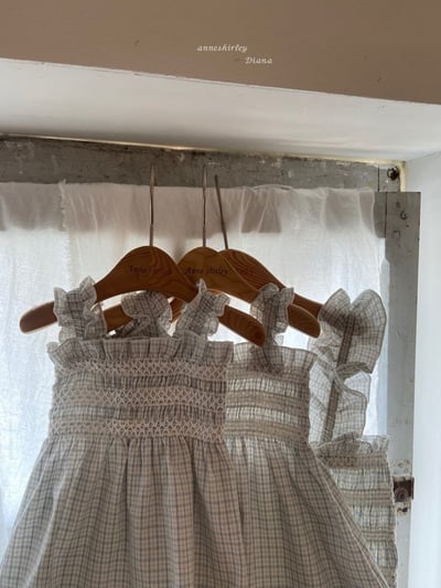 Anne Shirley25｜(1y-5y-mom) 2色格紋抓皺洋裝11