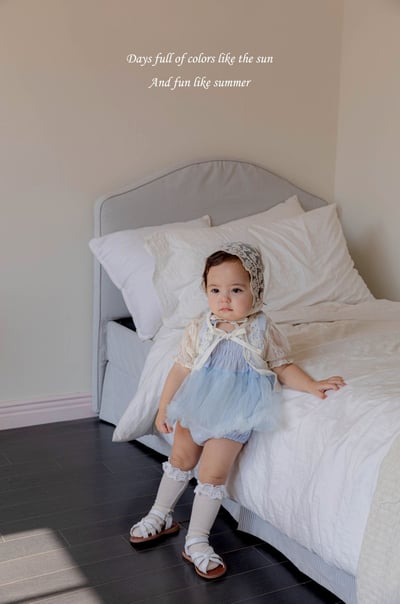 M-KIDS33｜(65-80cm) 浪漫綁帶包屁洋裝13