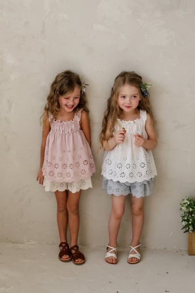 FLO10｜(75-140) 花邊鏤空細肩衣14