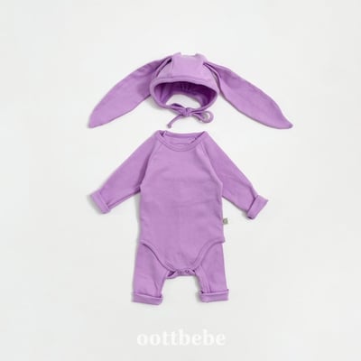 Oottbebe30｜(0m-12m) 糖果色居家包屁衣褲子套裝13