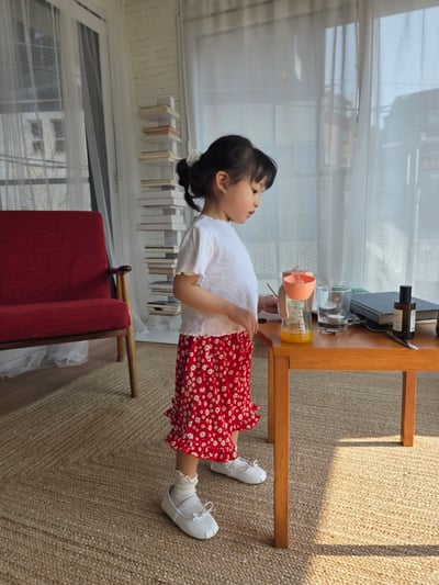 Color18｜(75-115cm) 素面捲邊上衣24