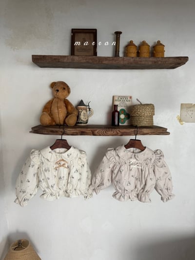 Marron 36｜(1y-6y) 法式小兔印花縮口襯衫4