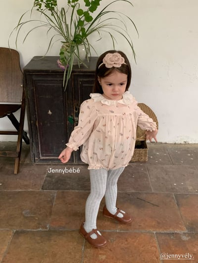 JE550｜(66-120cm) 甜美蕾絲領碎花包屁衣/洋裝8