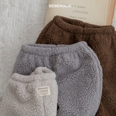 Bebe holic35｜(3m-18m) 刷毛熊熊縮口褲3