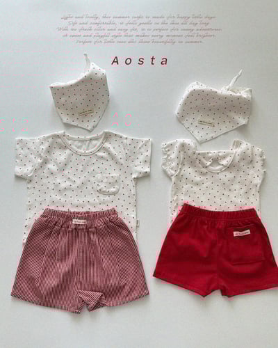 AOSTA55｜(6m-5y) 3款緞帶木耳邊上衣14