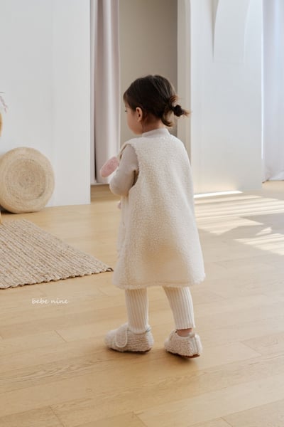 bebe nine38 (65cm-115cm) 2色蕾絲邊口袋吊帶洋裝10