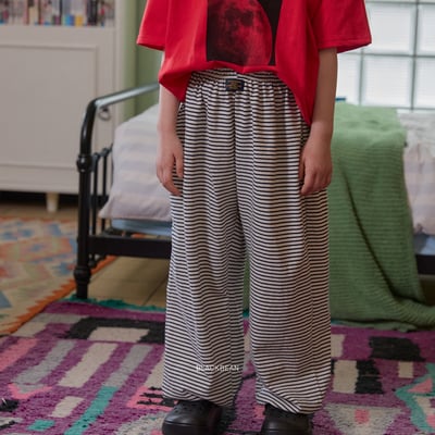 BEAN08｜(65-120cm) 條紋縮口褲2