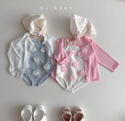 my_bebe11｜(75-105cm) 玫瑰花泳衣含帽子3