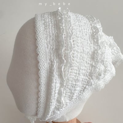 my_bebe10｜(free) 蕾絲滾邊頭巾11
