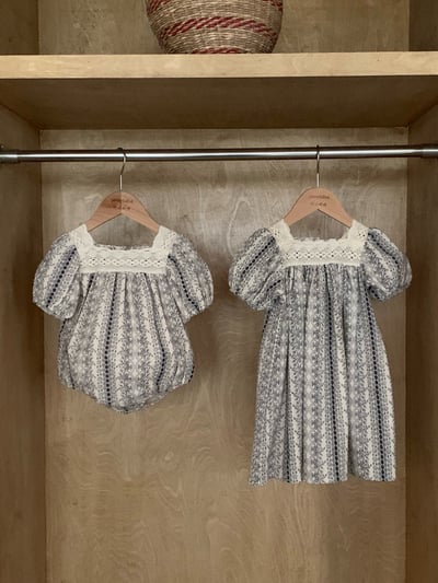 JE55｜(66-130cm) 波西米亞風蕾絲領包屁衣/洋裝2