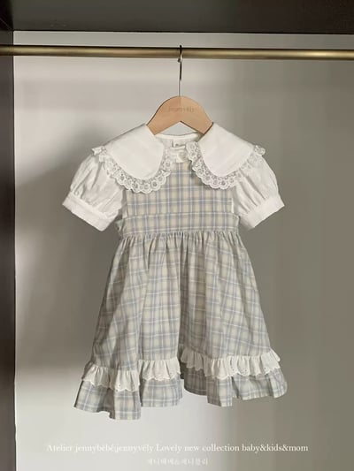 JE58｜(73-130cm) 蕾絲翻領花邊襯衫3