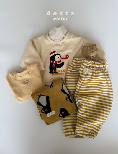 AOSTA44｜(6m-5y) 企鵝印花休閒上衣6