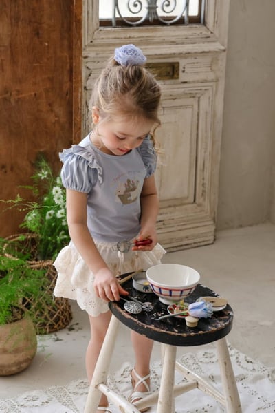 FLO12｜(75-140) 兔兔公主袖上衣3