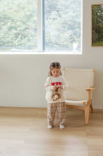 M-KIDS42｜(65-115cm) 2色愛心印花休閒上衣12