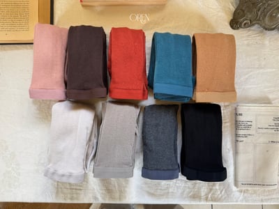 OREN22｜(85-120cm) 復古提花褲襪7
