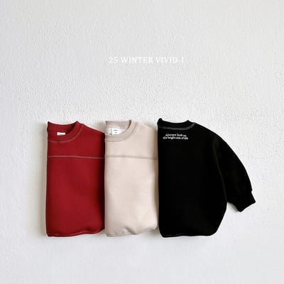 vivid53｜(78cm-125cm) 簡約刺繡英字休閒上衣8