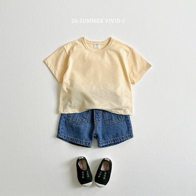 vivid35｜(78cm-125cm) 4款簡單素色條紋上衣(2入組)11