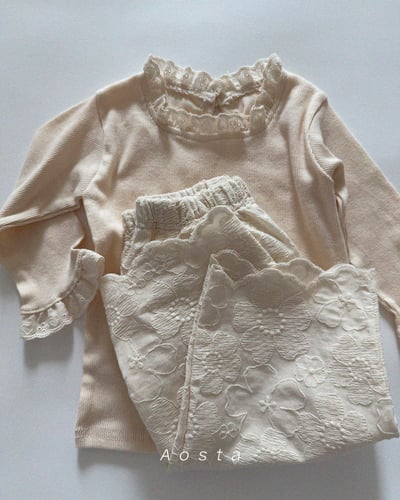 AOSTA43｜(6m-5y) 蕾絲滾邊碎花上衣15