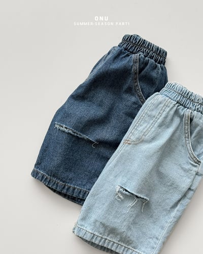 onu39｜(70cm-115cm) 刷破七分牛仔褲3