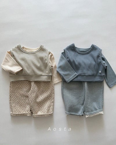 AOSTA41｜(6m-5y) 印花直筒長褲16