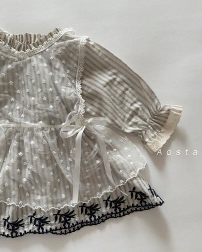 AOSTA12｜(6m-5y) 小花蕾絲背心10