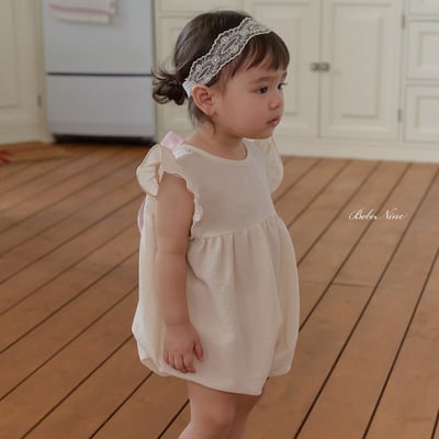 bebe nine29  (6m-24m) 2色小荷葉邊蝴蝶服8