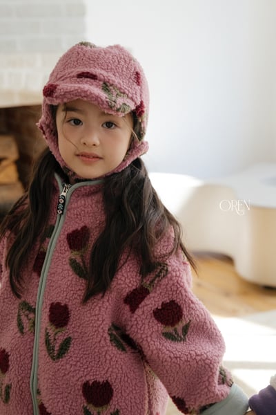 OREN29｜(free) 羊羔毛鬱金香保暖帽8