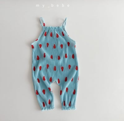 my_bebe18｜(80-110cm) 褶皺細肩連身褲5