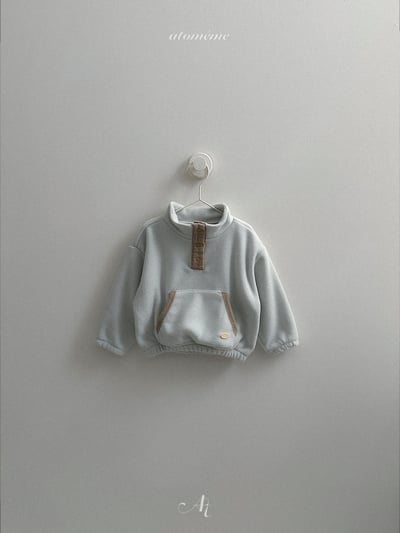 AT02｜(70-110) 撞色半開襟刷毛上衣5