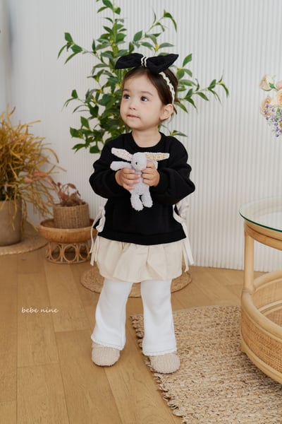 bebe nine34 (65cm-115cm) 2色撞色荷葉摺邊洋裝6