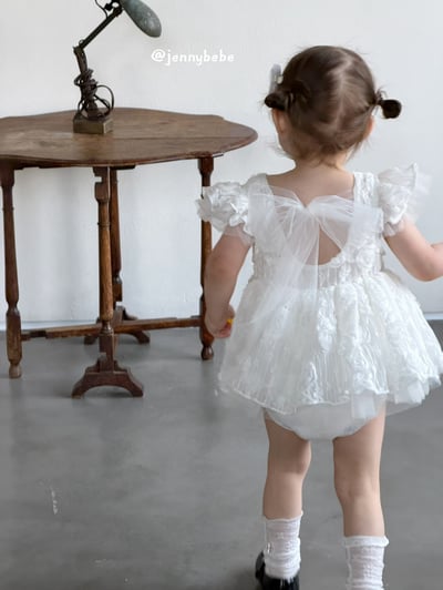 JE706｜(66-120cm) 玫瑰薄紗緞帶包屁衣/洋裝17