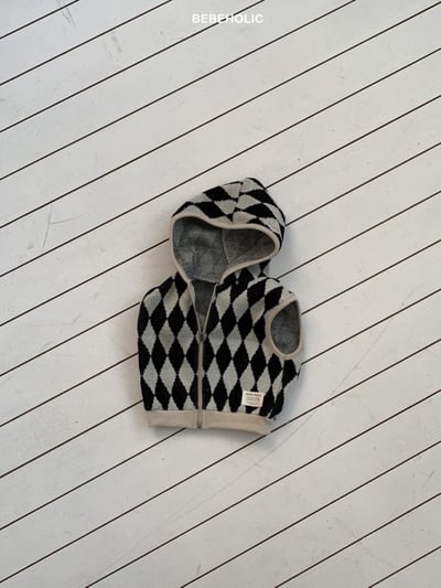 Bebe holic21｜(6m-18m) 菱格紋連帽針織背心6