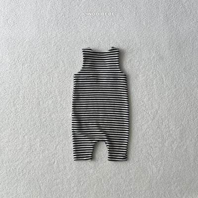 Lindo12｜(3m-18m) 條紋吊帶背心連身衣7