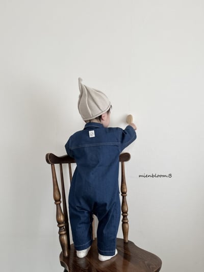 Bloom.b46｜(0m-18m) 有領牛仔連身衣9