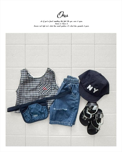 onu39｜(70cm-115cm) 刷破七分牛仔褲7