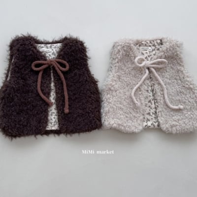 mimi market10 (65-85cm)  蝴蝶結背心外套1