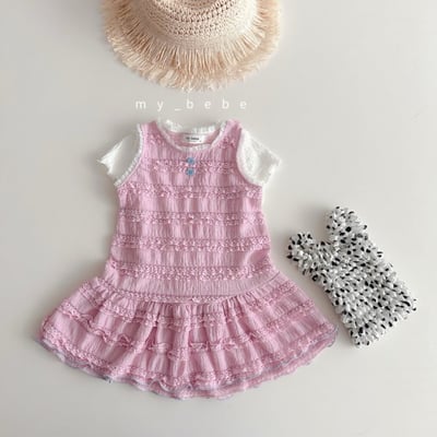 my_bebe19｜(80-120cm) 褶皺無袖洋裝6