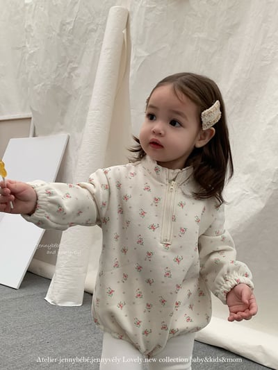 JE 254｜(66-90cm)  復古碎花包屁衣25