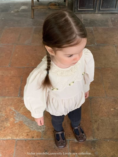 JE474｜(66-90cm) 蕾絲刺繡包屁衣5