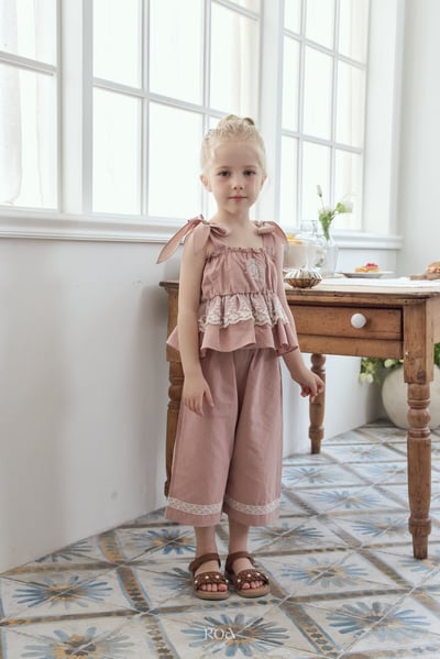 ROA16｜(6m-18m) 2色蕾絲荷葉波浪擺背心10