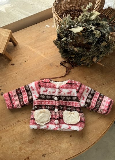 Marron 68｜(1y-6y) 雪花刷毛開襟外套6