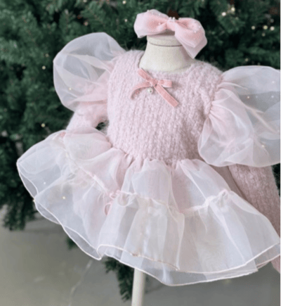 Marron 63｜(3m-18m) 公主蓬蓬袖袖洋裝包屁衣17