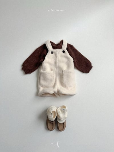 Atomeme23｜(70cm-110cm) 羊羔毛吊帶褲5