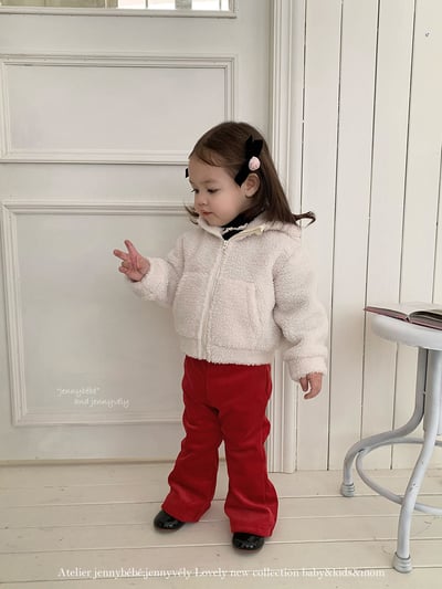 JE 424｜(80-110cm)  絨毛小喇叭長褲3