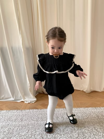 JE621｜(73cm-100cm) 麻花荷葉領套裝2